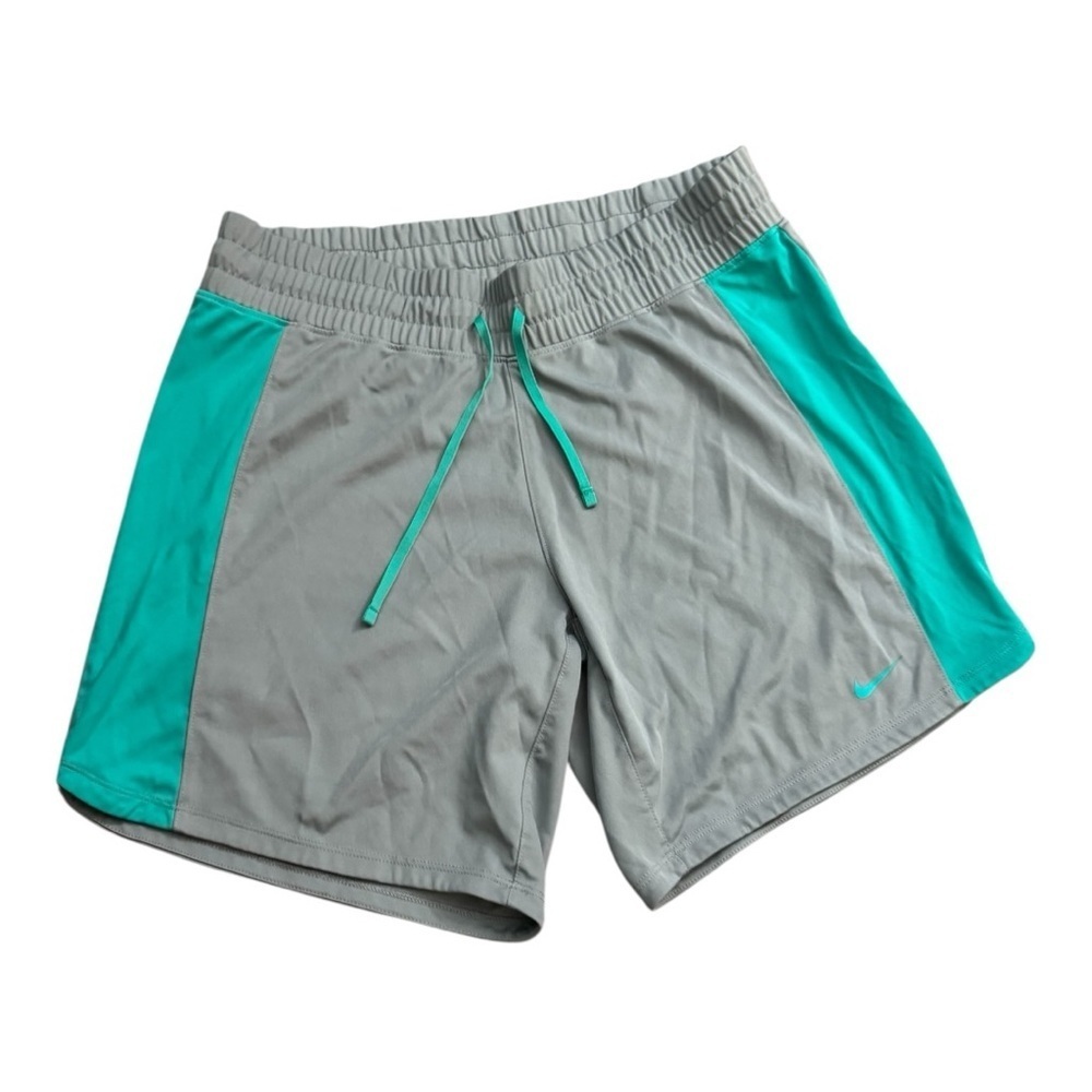 Nike Teal and Gray Sports Shorts